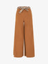 Pantalon ample taille haute uni - Camel - 1
