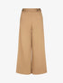 Pantalon ample taille haute à boucles - Camel - 1