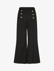 Pantalon à pont ample taille haute - Noir - 4