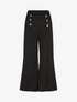 Pantalon à pont ample taille haute - Noir - 4