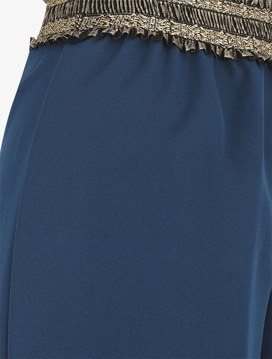 Pantalon ample à bande élastiquée irisée - Bleu - 3