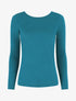 Pull droit dos en V dentelle - Bleu canard - 4