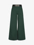 Pantalon ample taille haute uni - Vert sapin - 1