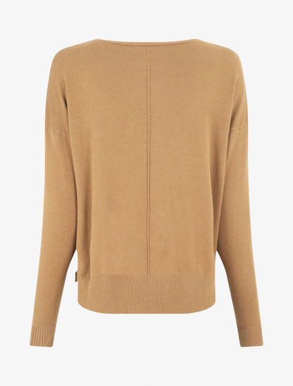 Pull fin uni classique - Camel - 2
