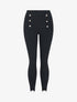 Pantalon à pont à bords fendus - Noir - 1