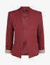 Blazer uni à revers imprimé alphabet - Bordeaux - 1