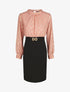 Robe droite bi-matière - Rose - 7