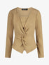 Blouse unie asymétrique - Camel - 1