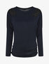 Pull droit empiècements crochet - Marine - 4
