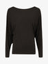 Pull loose dos nu bijou à perles - Noir - 1