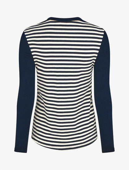 Pull rayé boléro en trompe l&