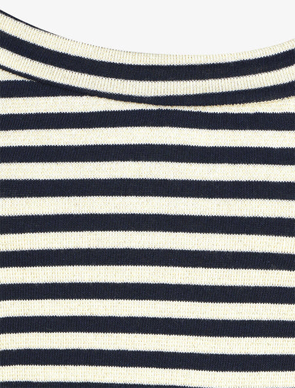 Pull rayé boléro en trompe l&