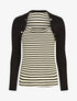 Pull rayé boléro en trompe l&