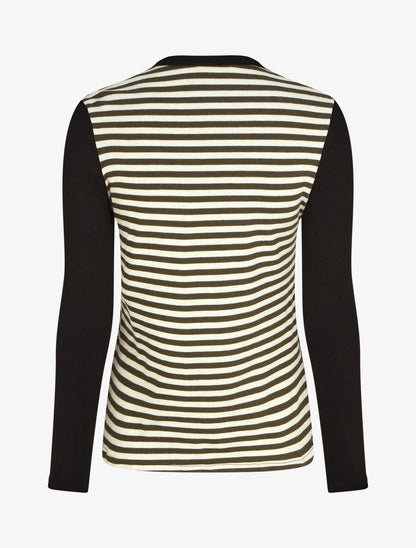 Pull rayé boléro en trompe l&