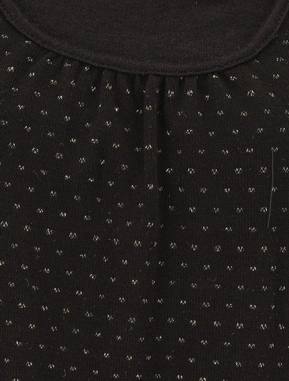 Pull uni à détail irisé - Noir - 3