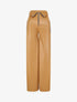 Pantalon ample en simili à revers - Camel - 1