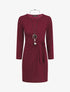 Robe ajustée à noeud et manches longues - Prune - 4