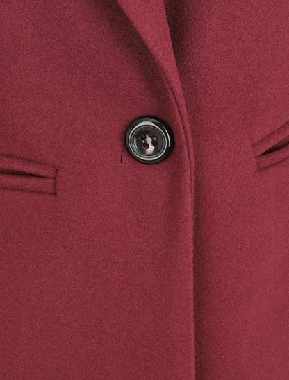 Manteau droit mi-long - Bordeaux - 3