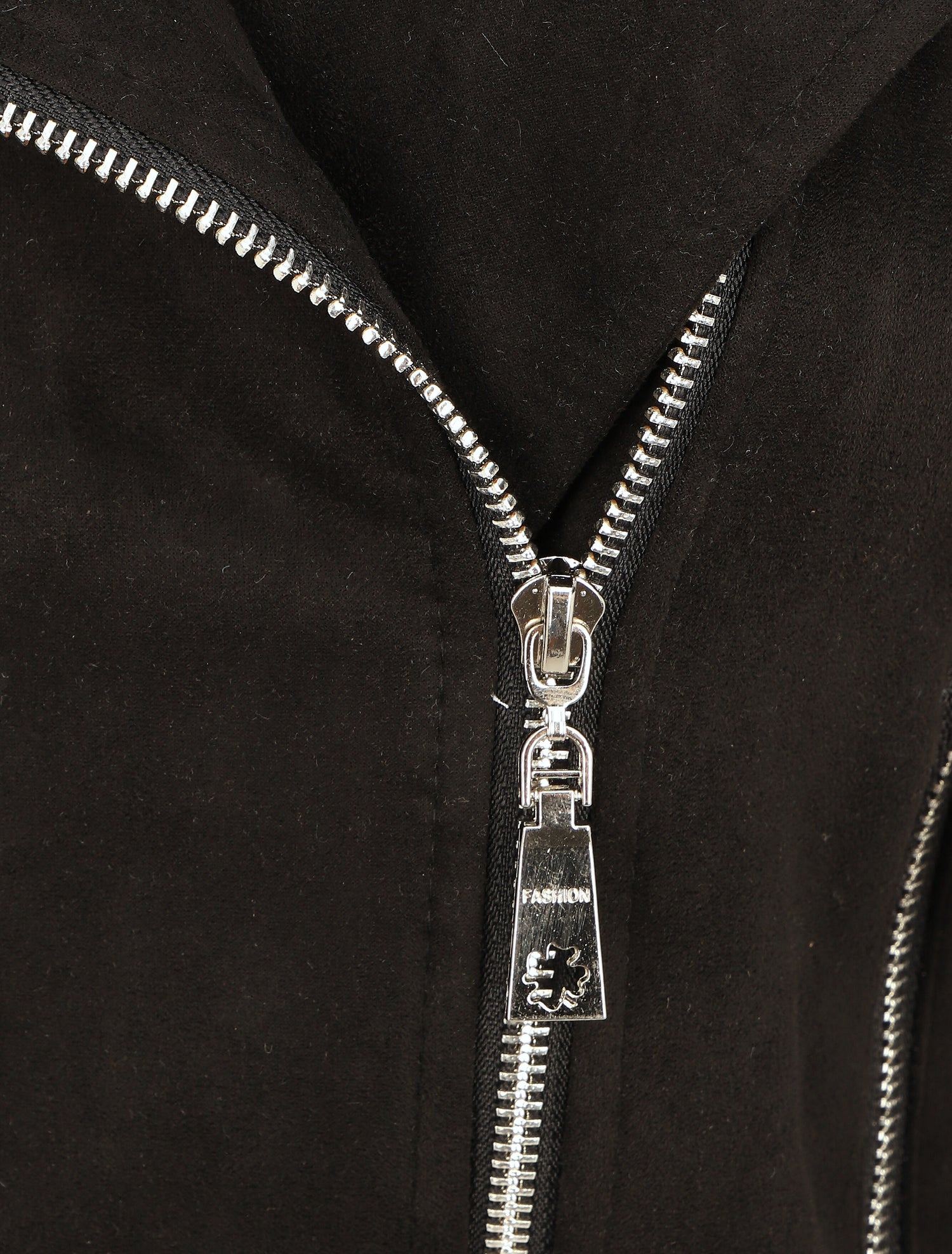 Veste courte en suédine - Noir - 3