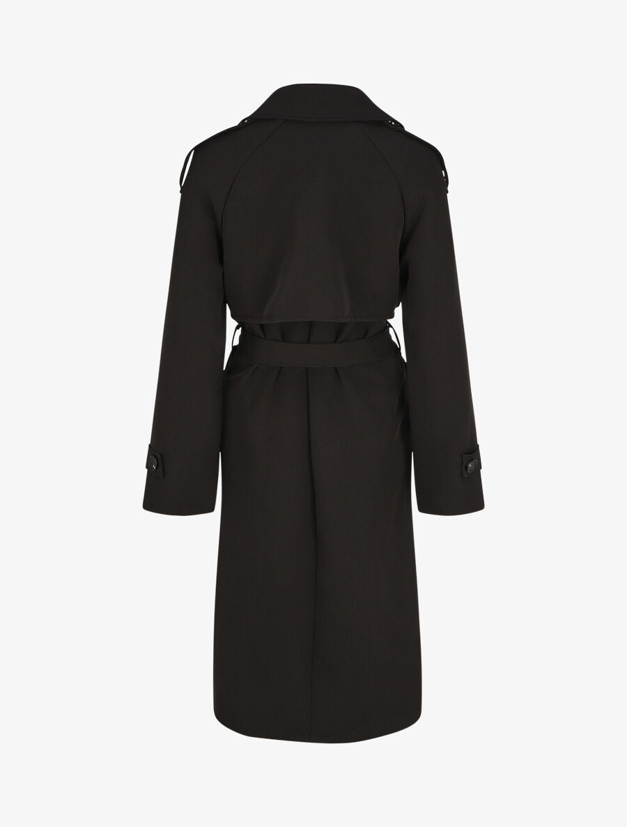 Trench oversize ceinturé - Noir - 2