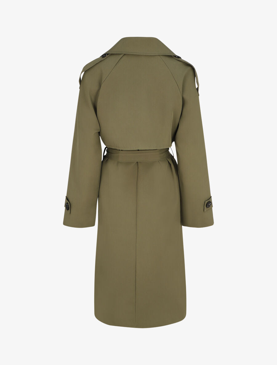Trench oversize ceinturé - Kaki - 2
