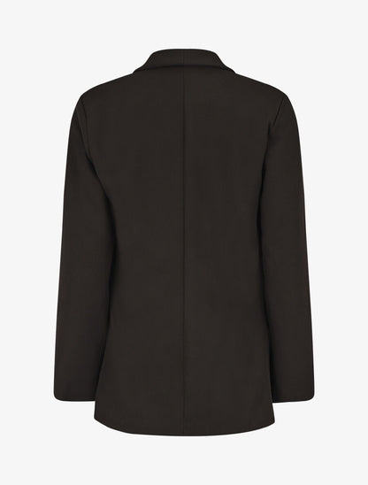 Blazer droit basique uni - Noir - 2