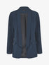 Blazer droit basique uni - Marine - 1