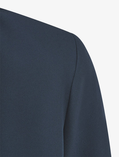 Blazer droit basique uni - Marine - 3
