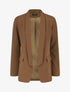 Blazer droit basique uni - Marron - 1