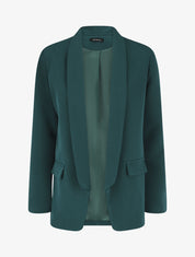 Blazer droit basique uni - Vert sapin - 1