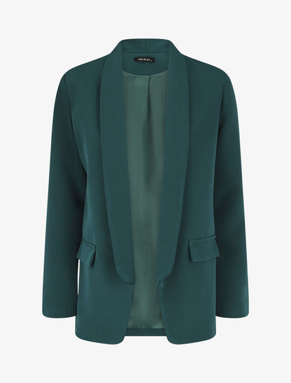 Blazer droit basique uni - Vert sapin - 1