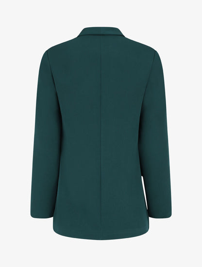 Blazer droit basique uni - Vert sapin - 2