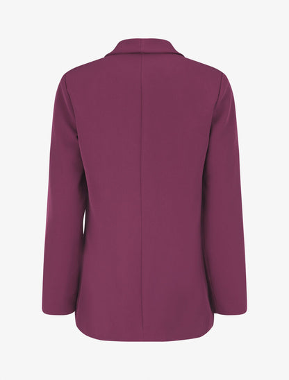 Blazer droit basique uni - Violine - 2
