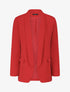 Blazer droit basique uni - Rouge - 1