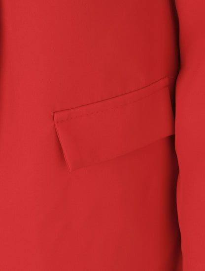 Blazer droit basique uni - Rouge - 3
