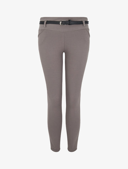 Legging taille basse à poches décoratives - Gris - 1
