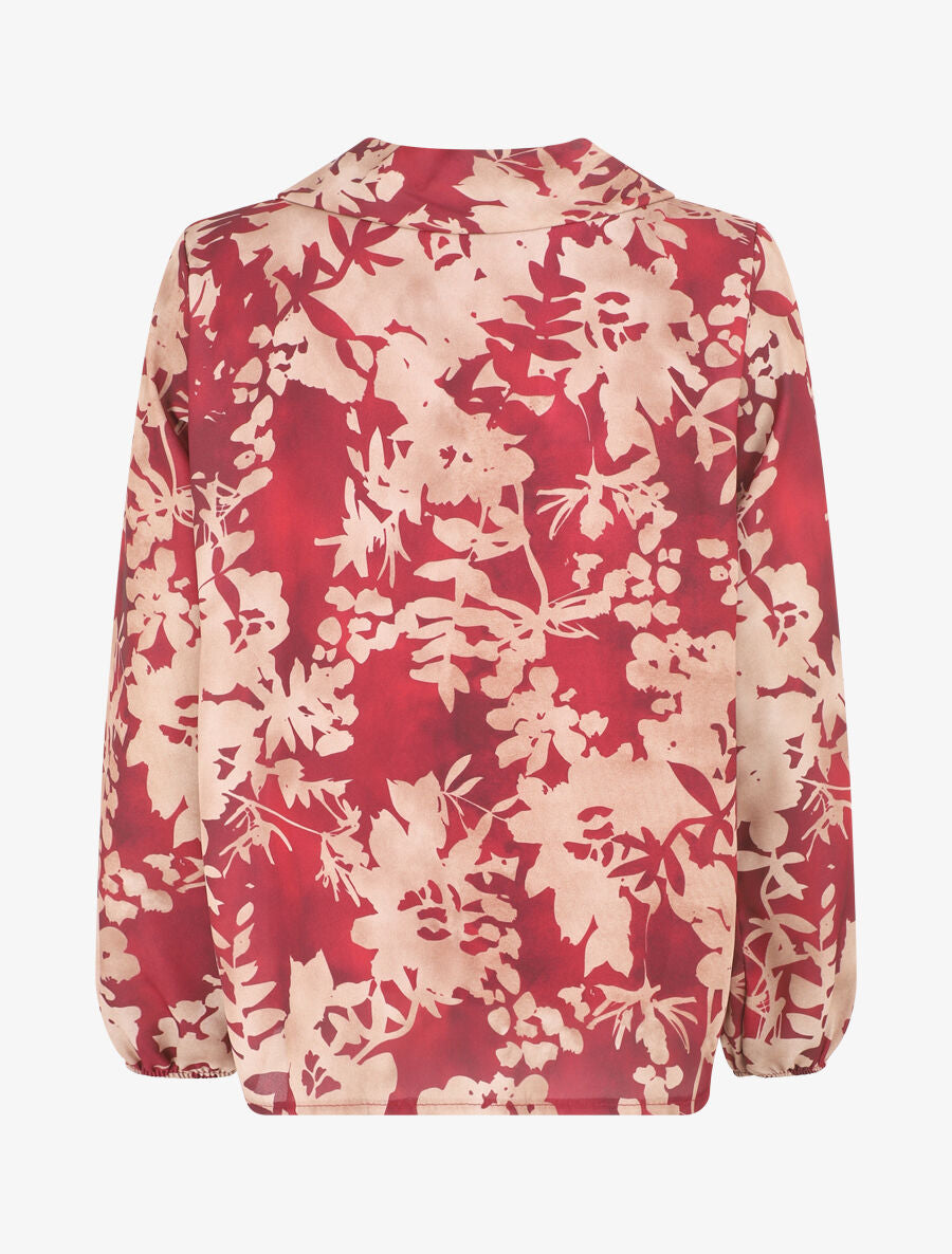 Top droit imprimé floral - Bordeaux - 2