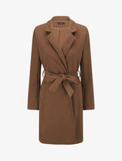 Manteau long classique coupe droite - Marron - 1