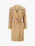 Manteau long coupe droite - Camel - 4