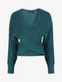Pull croisé manches longues - Bleu canard - 1