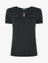 T-shirt à empiècement doré - Noir - 1
