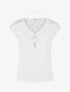 Top sans manches à dos dentelle - Blanc - 4