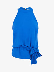 Top ample sans manches uni - Bleu électrique - 1