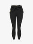 Pantalon 7/8 coupe slim à poches décoratives - Noir - 4