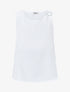 Top uni à détail broche - Blanc - 1