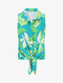 Chemise sans manches à noeud imprimé floral - Vert/turquoise - 1