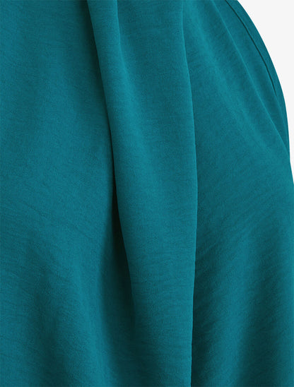 Top uni sans manches à col rond - Bleu canard - 3