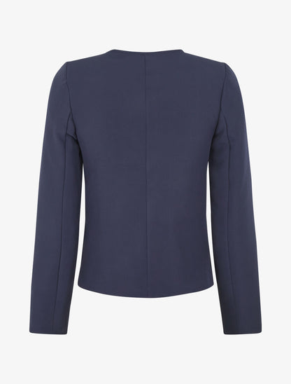 Veste courte à boutons stylisés - Marine - 2