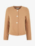 Veste courte à boutons stylisés - Beige foncé - 4