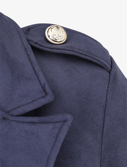 Veste mi-longue style officier - Marine - 3